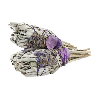 White Sage Torch w/ Lavender & Amethyst