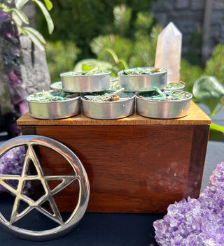 Prosperity And Wealth Tealight Spell Candles