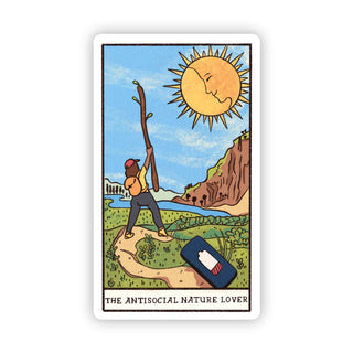 The Anti Social Nature Lover - Tarot Card Sticker