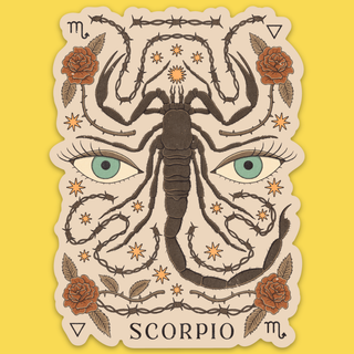 Zodiac Wood Block Sticker