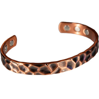 Magnetic Copper Bracelet - Hammered - Antique Copper