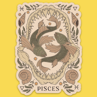 Zodiac Wood Block Sticker