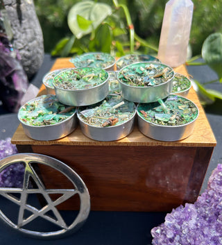 Prosperity And Wealth Tealight Spell Candles