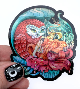 Owl Witch Sticker